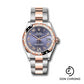 Rolex Steel and Everose Gold Datejust 31 Watch - 24 Diamond Bezel - Chocolate Diamond Roman VI Dial - Oyster Bracelet - 278341RBR aubdr6o