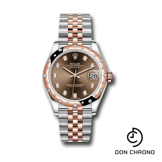 Rolex Steel and Everose Gold Datejust 31 Watch - 24 Diamond Bezel - White Roman Dial - Jubilee Bracelet - 278341RBR chodj