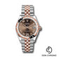 Rolex Steel and Everose Gold Datejust 31 Watch - 24 Diamond Bezel - Dark Rhodium Diamond Roman VI Dial - Jubilee Bracelet - 278341RBR chodr6j