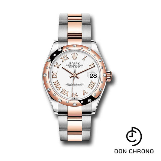 Rolex Steel and Everose Gold Datejust 31 Watch - 24 Diamond Bezel - RosŽ Index Dial - Oyster Bracelet - 278341RBR wro