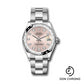 Rolex Steel and White Gold Datejust 31 Watch - Domed 24 Diamond Bezel - Pink Diamond Dial - Oyster Bracelet - 278344RBR pdo