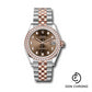 Rolex Steel and Everose Gold Datejust 31 Watch - 46 Diamond Bezel - Chocolate Diamond Dial - Jubilee Bracelet - 278381RBR chodj