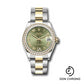 Rolex Steel and Yellow Gold Datejust 31 Watch - Diamond Bezel - Olive Green Diamond Roman Six Dial - Oyster Bracelet - 278383RBR ogdr6o