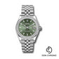 Rolex Steel and White Gold Datejust 31 Watch - Diamond Bezel - Mint Green Index Dial - Jubilee Bracelet - 278384RBR mgij