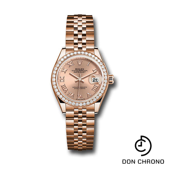 Rolex Everose Gold Lady-Datejust Watch - Diamond Bezel - RosŽ Roman Dial - Jubilee Bracelet - 279135rbr rsrj