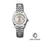 Rolex Steel Lady-Datejust 28 Watch - Domed Bezel - Silver Index Dial - Jubilee Bracelet - 279160 sij