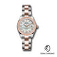 Rolex Steel and Everose Gold Rolesor Lady-Datejust 28 Watch - Domed Bezel - White Mother-Of-Pearl Diamond Dial - Oyster Bracelet - 279161 mdo