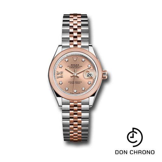 Rolex Everose Rolesor Lady-Datejust Watch - Domed Bezel - RosŽ Star Diamond Roman 9 Dial - Jubilee Bracelet - 279161 rs9dix8dj