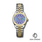 Rolex Steel and Yellow Gold Rolesor Lady-Datejust 28 Watch - Domed Bezel - Lavender Diamond Dial - Jubilee Bracelet - 279163 ldj