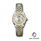 Rolex Steel and Yellow Gold Rolesor Lady-Datejust 28 Watch - Domed Bezel - Silver Diamond Dial - Jubilee Bracelet - 279163 sdj