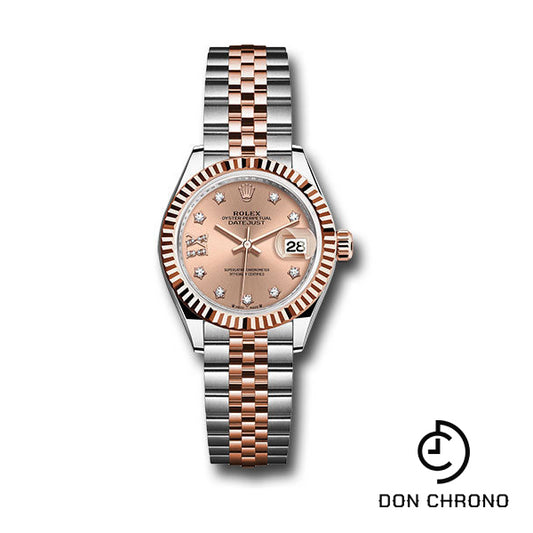 Rolex Everose Rolesor Lady-Datejust Watch - Fluted Bezel - RosŽ Star Diamond Roman 9 Dial - Jubilee Bracelet - 279171 rs9dix8dj