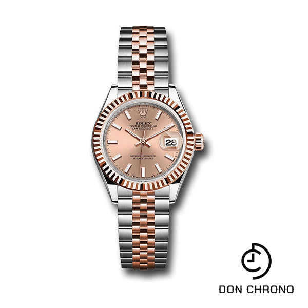 Rolex Everose Rolesor Lady-Datejust Watch - Fluted Bezel - RosŽ Index Dial - Jubilee Bracelet - 279171 rsij