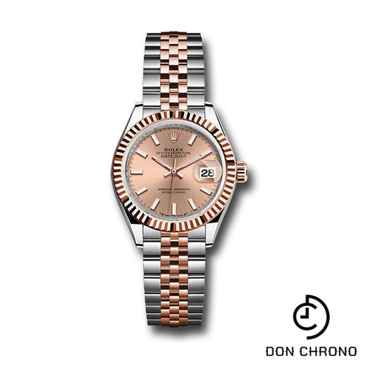 Rolex Everose Rolesor Lady-Datejust Watch - Fluted Bezel - RosŽ Index Dial - Jubilee Bracelet - 279171 rsij