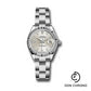Rolex Steel and White Gold Rolesor Lady-Datejust 28 Watch - Fluted Bezel - Silver Diamond Star Dial - Oyster Bracelet - 279174 s9dix8do