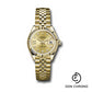Rolex Yellow Gold Lady-Datejust 28 Watch - Fluted Bezel - Champagne Diamond Star Dial - Jubilee Bracelet - 279178 ch9dix8dj