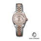 Rolex Steel and Everose Gold Rolesor Lady-Datejust 28 Watch - Diamond Bezel - Sundust Index Dial - Jubilee Bracelet - 279381RBR suij