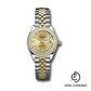 Rolex Steel and Yellow Gold Rolesor Lady-Datejust 28 Watch - Diamond Bezel - Champagne Diamond Dial - Jubilee Bracelet - 279383RBR chdj