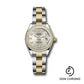 Rolex Steel and Yellow Gold Rolesor Lady-Datejust 28 Watch - Diamond Bezel - Silver Diamond Dial - Oyster Bracelet - 279383RBR sdo
