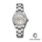 Rolex Steel and White Gold Rolesor Lady-Datejust 28 Watch - 44 Diamond Bezel - Silver Diamond Star Dial - Oyster Bracelet - 279384RBR s9dix8do