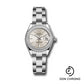 Rolex Steel and White Gold Rolesor Lady-Datejust 28 Watch - 44 Diamond Bezel - Silver Index Dial - Oyster Bracelet - 279384RBR sio