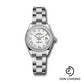 Rolex Steel and White Gold Rolesor Lady-Datejust 28 Watch - 44 Diamond Bezel - White Roman Dial - Oyster Bracelet - 279384RBR wro