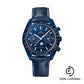 Omega Speedmaster Moonwatch Co-Axial Master Chronometer Moonphase Chronograph Blue Side Of The Moon Watch - 44.25 mm Blue Ceramic Case - Blue Ceramic Dial - Blue Leather Strap - 304.93.44.52.03.001