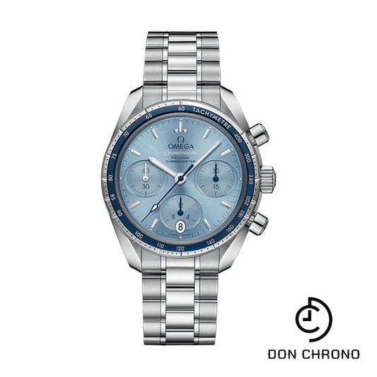 Omega Speedmaster 38 Co-Axial Chronograph Watch - 38 mm Steel Case - Blue Dial - 324.30.38.50.03.001