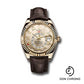 Rolex Yellow Gold Sky-Dweller Watch - Silver Sunray Roman Dial - Brown Leather Strap - 326138 s