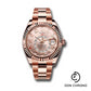 Rolex Everose Gold Sky-Dweller Watch - Sundust Sunray Roman Dial - Oyster Bracelet - 326935 su