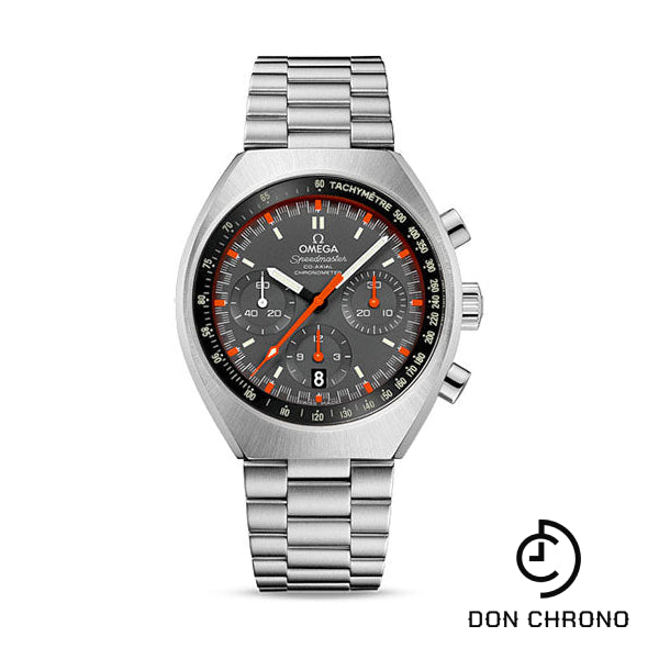 Omega Speedmaster Mark II Co-Axial Chronograph Watch - 42.4 mm Barrel-Shaped Polished And Brushed Steel Case - Grey Dial - Steel Bracelet - 327.10.43.50.06.001