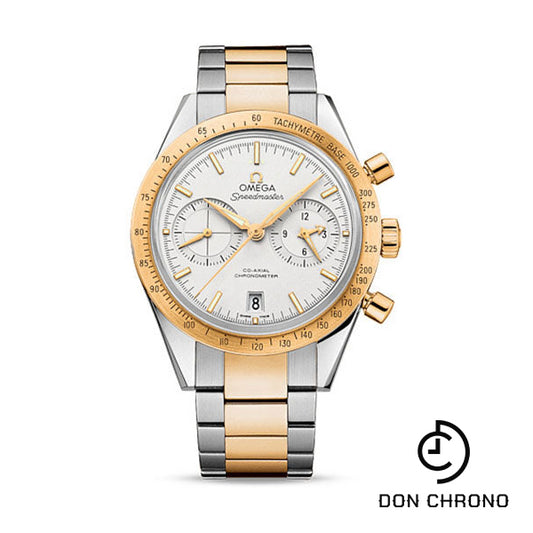 Omega Speedmaster '57 Co-Axial Chronograph Watch - 41.5 mm Steel And Yellow Gold Case - Silver Dial - Steel Bracelet - 331.20.42.51.02.001
