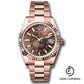 Rolex Everose Gold Sky-Dweller Watch - Fluted Ring Command Bezel - Chocolate Index Dial - Oyster Bracelet - 336935 chio