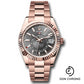 Rolex Everose Gold Sky-Dweller Watch - Fluted Ring Command Bezel - Slate Index Dial - Oyster Bracelet - 336935 slio