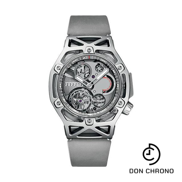 Hublot Novelties Techframe Ferrari Tourbillon Chronograph Sapphire White Gold Limited Edition of 70 Watch-408.JW.0123.RX