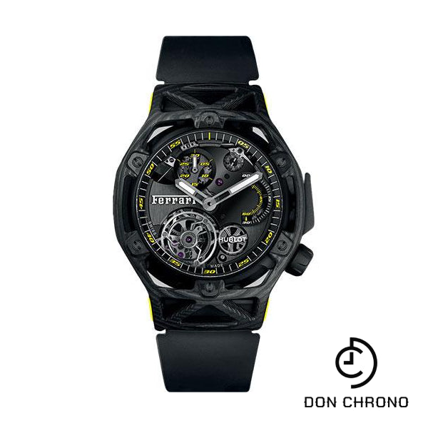 Hublot Novelties Techframe Ferrari Tourbillon Chronograph Carbon Yellow Limited Edition of 70 Watch-408.QU.0129.RX