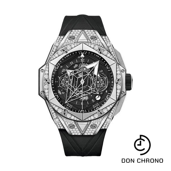 Hublot Big Bang Sang Bleu II Titanium Pave Watch - 45 mm - Black Dial-418.NX.1107.RX.1604.MXM20