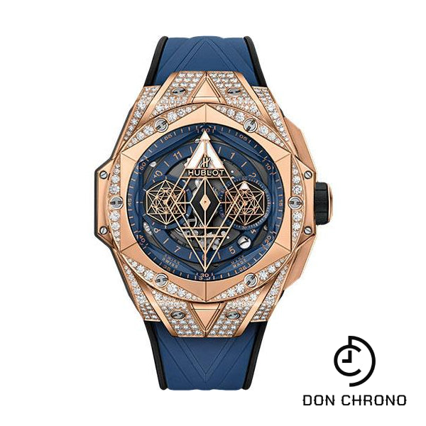 Hublot Big Bang Sang Bleu II King Gold Blue Pave Watch - 45 mm - Blue Dial-418.OX.5108.RX.1604.MXM20