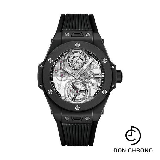 Hublot Big Bang Tourbillon Automatic Black Magic Watch - 45 mm - Sapphire Dial - Black Rubber Strap-419.CI.0170.RX