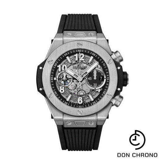 Hublot Big Bang Unico Titanium Watch - 44 mm - Black Skeleton Dial - Black Rubber Strap-421.NX.1170.RX