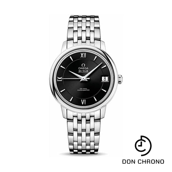 Omega De Ville Prestige Co-Axial Watch - 32.7 mm Steel Case - Black Dial - 424.10.33.20.01.001