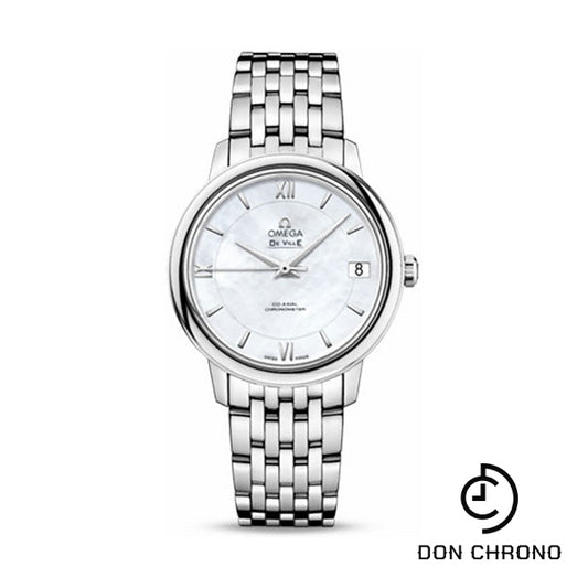 Omega De Ville Prestige Co-Axial Watch - 32.7 mm Steel Case - Mother-Of-Pearl Dial - 424.10.33.20.05.001