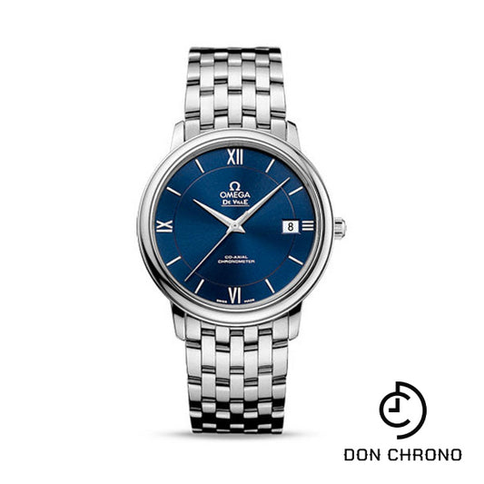 Omega De Ville Prestige Co-Axial Watch - 36.8 mm Steel Case - Blue Dial - 424.10.37.20.03.001