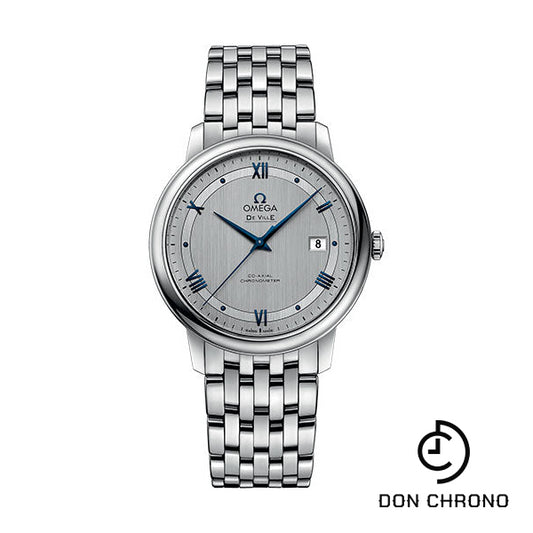 Omega De Ville Prestige Co-Axial Watch - 39.5 mm Steel Case - Rhodium-Silvery Dial - 424.10.40.20.02.001