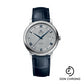 Omega De Ville Prestige Co-Axial Watch - 39.5 mm Steel Case - Rhodium-Silvery Dial - Blue Leather Strap - 424.13.40.20.02.003
