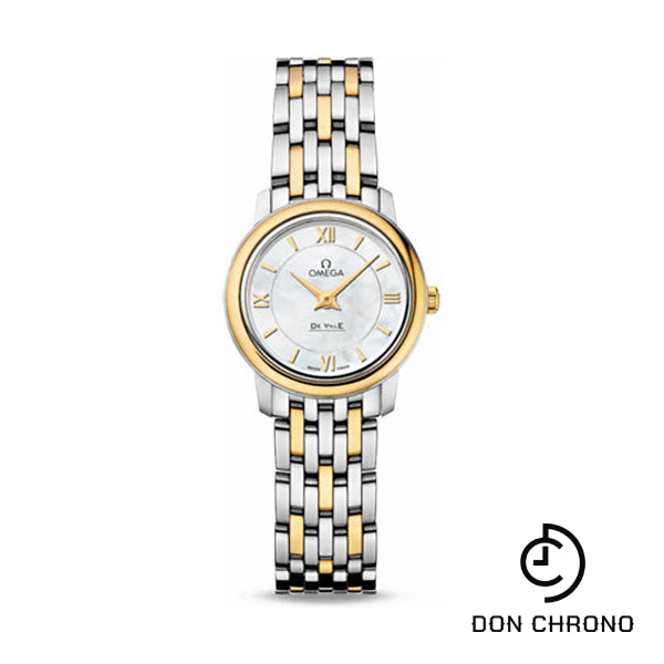 Omega De Ville Prestige Quartz Watch - 24.4 mm Steel And Yellow Gold Case - Mother-Of-Pearl Dial - 424.20.24.60.05.001