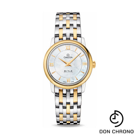 Omega De Ville Prestige Quartz Watch - 27.4 mm Steel And Yellow Gold Case - Mother-Of-Pearl Dial - 424.20.27.60.05.001