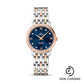 Omega De Ville Prestige Quartz Watch - 27.4 mm Steel Case - 18K Red Gold Bezel - Blue Diamond Dial - Red Gold-Steel Bracelet - 424.20.27.60.53.001