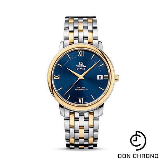 Omega De Ville Prestige Co-Axial Watch - 36.8 mm Steel And Yellow Gold Case - Blue Dial - 424.20.37.20.03.001