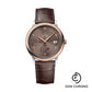 Omega De Ville Prestige Co-Axial Power Reserve Watch - 39.5 mm Steel And Red Gold Case - Chestnut Dial - Brown Leather Strap - 424.23.40.21.13.001