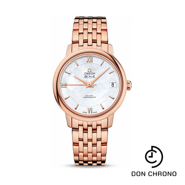 Omega De Ville Prestige Co-Axial Watch - 32.7 mm Red Gold Case - Mother-Of-Pearl Dial - 424.50.33.20.05.002